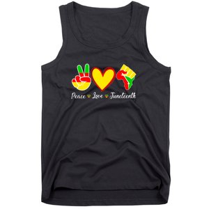 Peace Love Juneteenth Black Pride Freedom Independence Gift African Pride Tank Top