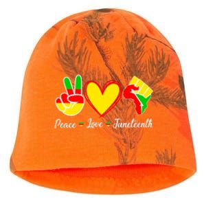 Peace Love Juneteenth Black Pride Freedom Independence Gift African Pride Kati - Camo Knit Beanie