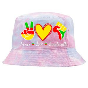 Peace Love Juneteenth Black Pride Freedom Independence Gift African Pride Tie-Dyed Bucket Hat