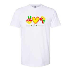 Peace Love Juneteenth Black Pride Freedom Independence Gift African Pride Softstyle CVC T-Shirt