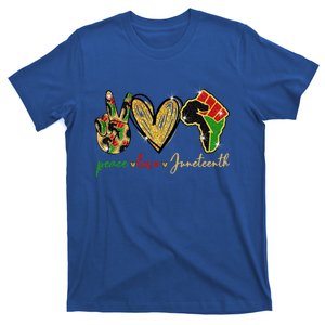 Peace Love Juneteenth Gift T-Shirt