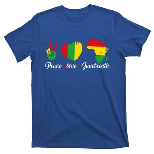 Peace Love Juneteenth Independence Day Blm Black History Meaningful Gift T-Shirt