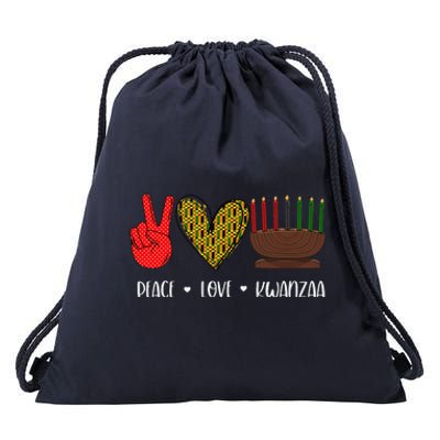 Peace Love Kwanzaa Pajamas African Happy Kwanzaa Matching Drawstring Bag