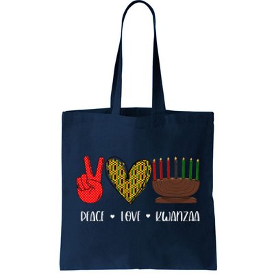 Peace Love Kwanzaa Pajamas African Happy Kwanzaa Matching Tote Bag