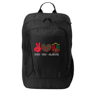 Peace Love Kwanzaa Christmas Family Kwanzaa Candles City Backpack