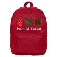 Peace Love Kwanzaa Christmas Family Kwanzaa Candles 16 in Basic Backpack