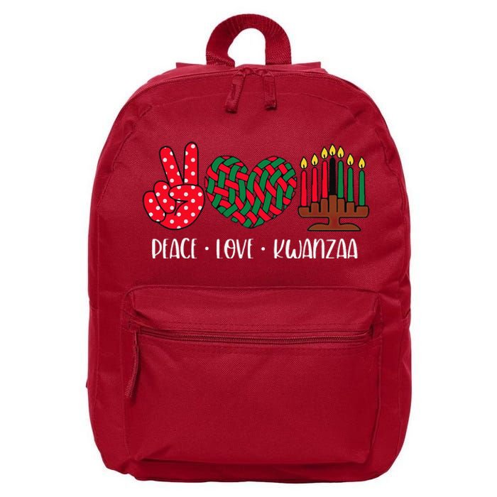 Peace Love Kwanzaa Christmas Family Kwanzaa Candles 16 in Basic Backpack