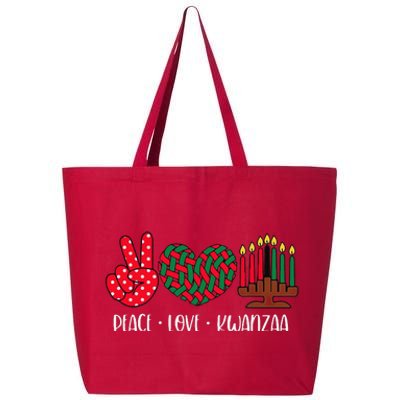 Peace Love Kwanzaa Christmas Family Kwanzaa Candles 25L Jumbo Tote