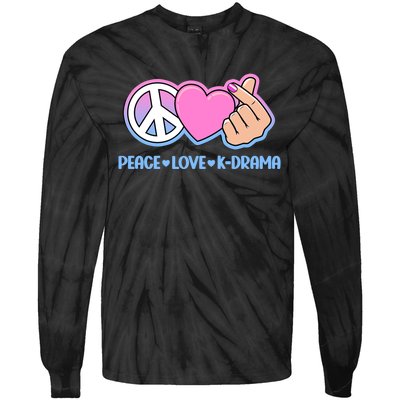 Peace Love Kdrama Korean Drama Lover Tie-Dye Long Sleeve Shirt