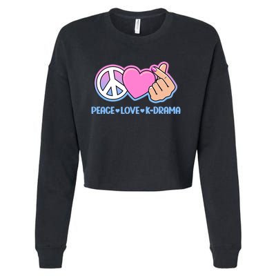 Peace Love Kdrama Korean Drama Lover Cropped Pullover Crew