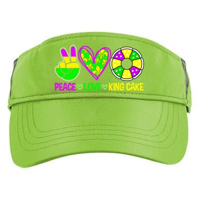 Peace Love King Cake Mardi Gras Festival Cool Gift Adult Drive Performance Visor