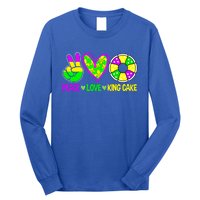 Peace Love King Cake Mardi Gras Festival Cool Gift Long Sleeve Shirt