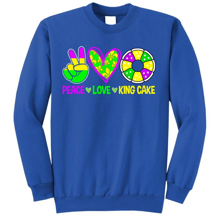 Peace Love King Cake Mardi Gras Festival Cool Gift Sweatshirt