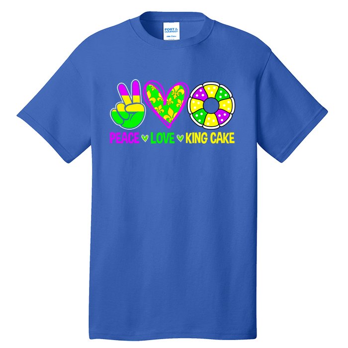 Peace Love King Cake Mardi Gras Festival Cool Gift Tall T-Shirt