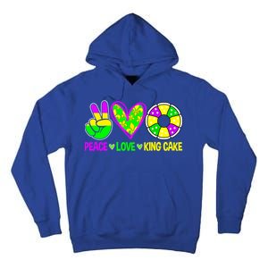 Peace Love King Cake Mardi Gras Festival Cool Gift Tall Hoodie