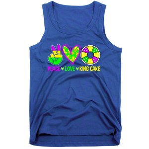 Peace Love King Cake Mardi Gras Festival Cool Gift Tank Top