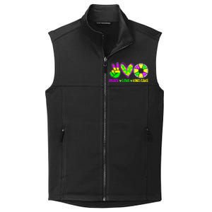 Peace Love King Cake Mardi Gras Festival Cool Gift Collective Smooth Fleece Vest