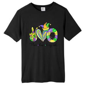 Peace Love King Cake Mardi Gras Funny Gift Tall Fusion ChromaSoft Performance T-Shirt