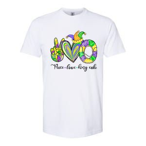 Peace Love King Cake Mardi Gras Funny Gift Softstyle CVC T-Shirt