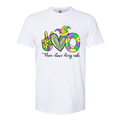 Peace Love King Cake Mardi Gras Funny Gift Softstyle CVC T-Shirt