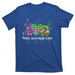 Peace Love King Cake Mardi Gras Funny Gift T-Shirt