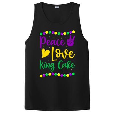 Peace Love King Cake Mardi Gras Outfit Gift PosiCharge Competitor Tank