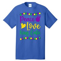 Peace Love King Cake Mardi Gras Outfit Gift Tall T-Shirt