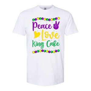 Peace Love King Cake Mardi Gras Outfit Gift Softstyle® CVC T-Shirt