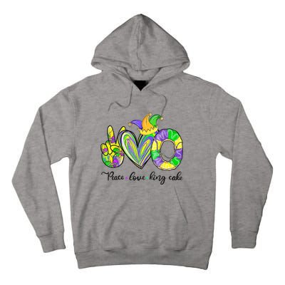 Peace Love King Cake Mardi Gras Tall Hoodie