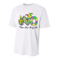 Peace Love King Cake Mardi Gras Performance Sprint T-Shirt