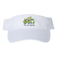 Peace Love King Cake Mardi Gras Valucap Bio-Washed Visor