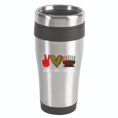 Peace Love Kwanzaa Pajamas African Happy Kwanzaa Matching 16oz Travel Tumbler