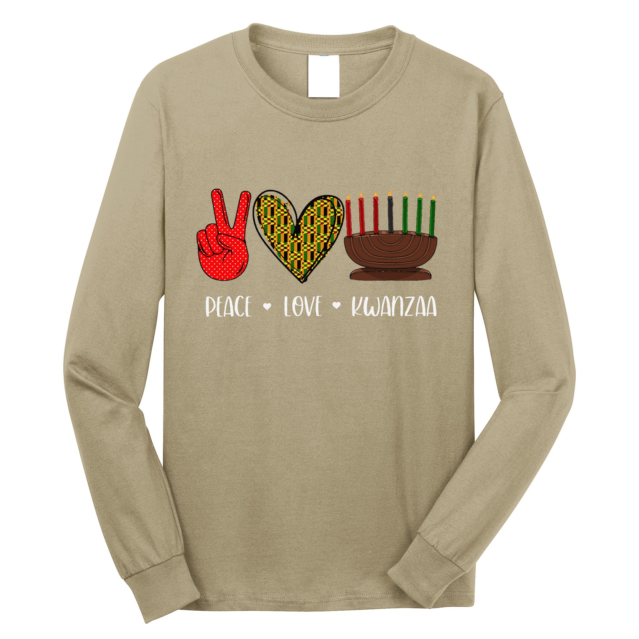 Peace Love Kwanzaa Pajamas African Happy Kwanzaa Matching Long Sleeve Shirt