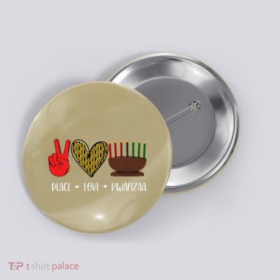 Peace Love Kwanzaa Pajamas African Happy Kwanzaa Matching Button