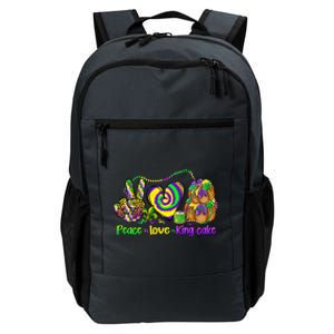 Peace Love King Cake Mardi Gras Gift Gift Daily Commute Backpack