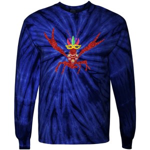 Peace Love King Cake Funny Mardi Gras Party Carnival Gifts Tie-Dye Long Sleeve Shirt