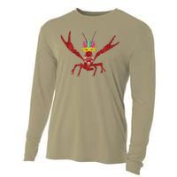 Peace Love King Cake Funny Mardi Gras Party Carnival Gifts Cooling Performance Long Sleeve Crew