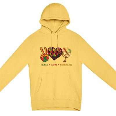 Peace Love Kwanzaa African American Heritage Happy Kwanzaa Premium Pullover Hoodie