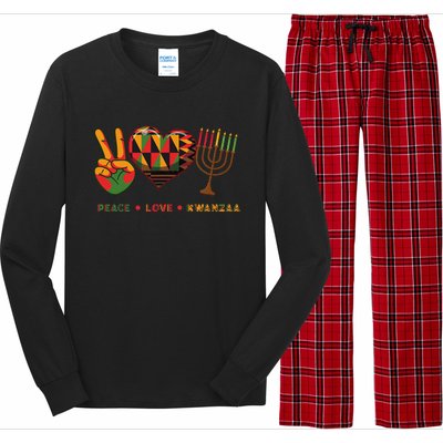 Peace Love Kwanzaa African American Heritage Happy Kwanzaa Long Sleeve Pajama Set