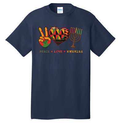 Peace Love Kwanzaa African American Heritage Happy Kwanzaa Tall T-Shirt