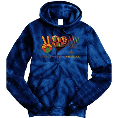 Peace Love Kwanzaa African American Heritage Happy Kwanzaa Tie Dye Hoodie