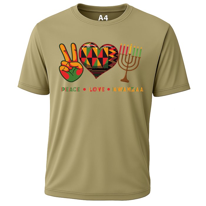 Peace Love Kwanzaa African American Heritage Happy Kwanzaa Cooling Performance Crew T-Shirt