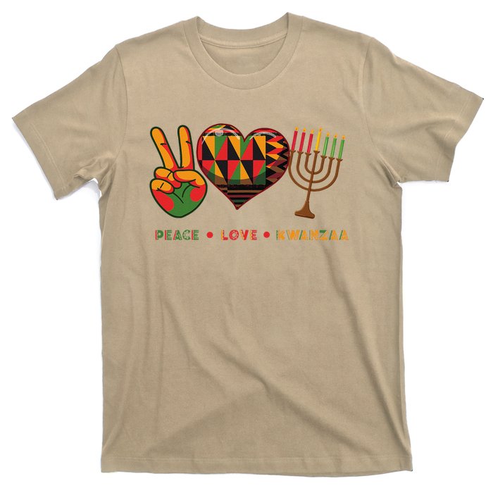 Peace Love Kwanzaa African American Heritage Happy Kwanzaa T-Shirt