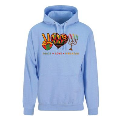 Peace Love Kwanzaa African American Heritage Happy Kwanzaa Unisex Surf Hoodie