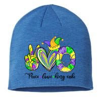 Peace Love King Cake Mardi Gras King Cake Mardi Gras Great Gift Sustainable Beanie