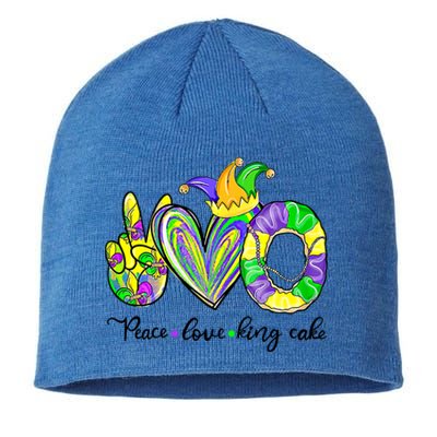 Peace Love King Cake Mardi Gras King Cake Mardi Gras Great Gift Sustainable Beanie