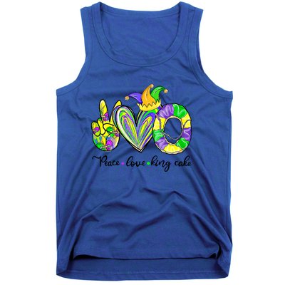 Peace Love King Cake Mardi Gras King Cake Mardi Gras Great Gift Tank Top