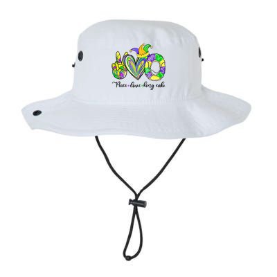 Peace Love King Cake Mardi Gras King Cake Mardi Gras Great Gift Legacy Cool Fit Booney Bucket Hat