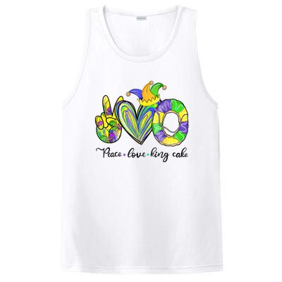 Peace Love King Cake Mardi Gras PosiCharge Competitor Tank