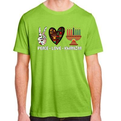 Peace Love Kwanzaa Pajamas African Happy Kwanzaa Matching Adult ChromaSoft Performance T-Shirt